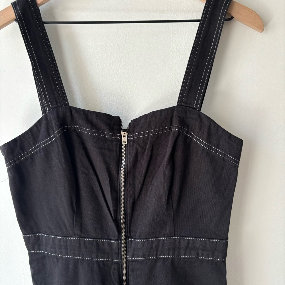 REFORMATION Ren Regenerative Cotton Denim Twill Jumpsuit In‎ Black Sz 6 - Picture 7 of 10